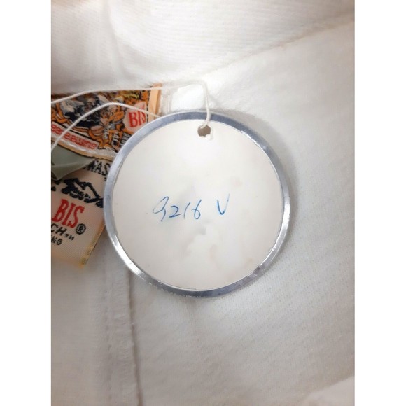 Vintage 1980s Gene Ewing White Stirrup Pants Black Scroll Design Womens Size 8 - Picture 11 of 12